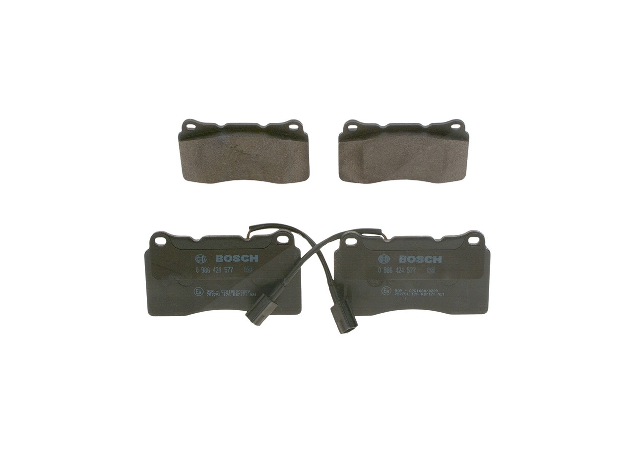 Bosch Bremsbelagsatz, Scheibenbremse [Hersteller-Nr. 0986424577] für Lancia, Volvo, Alfa Romeo