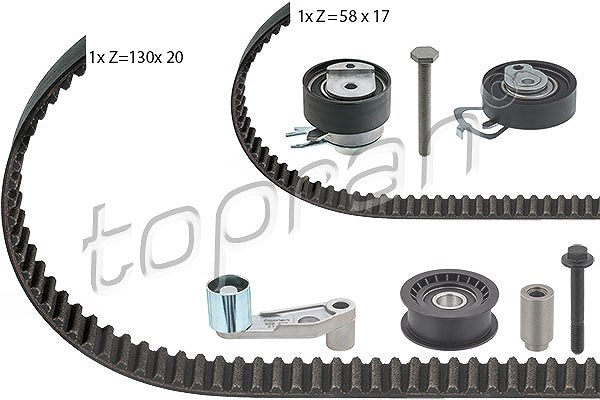 Topran Zahnriemensatz [Hersteller-Nr. 111196] für Seat, VW