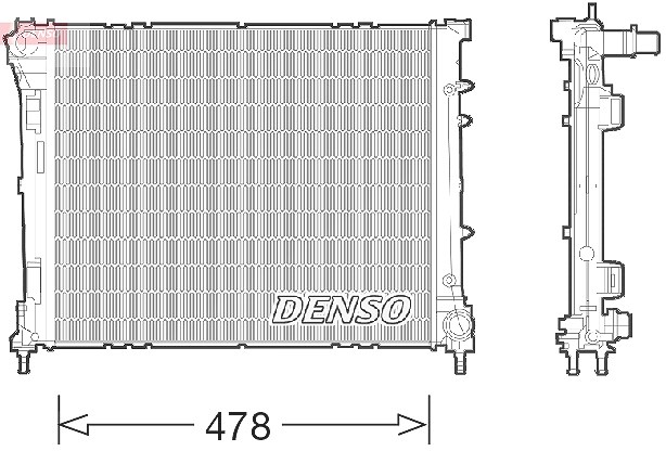Denso Kühler, Motorkühlung [Hersteller-Nr. DRM09043] für Fiat