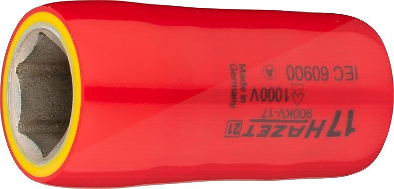 Hazet Steckschlüsseleinsatz - schutzisoliert - 1/2 - Sechskant - 17mm [Hersteller-Nr. 900KV-17]