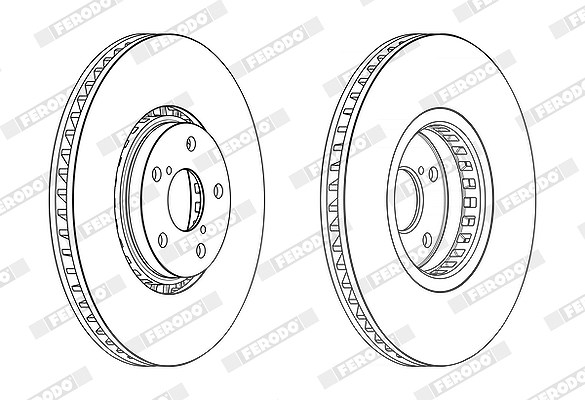Ferodo 1x Bremsscheibe [Hersteller-Nr. DDF2498RC-1] für Lexus