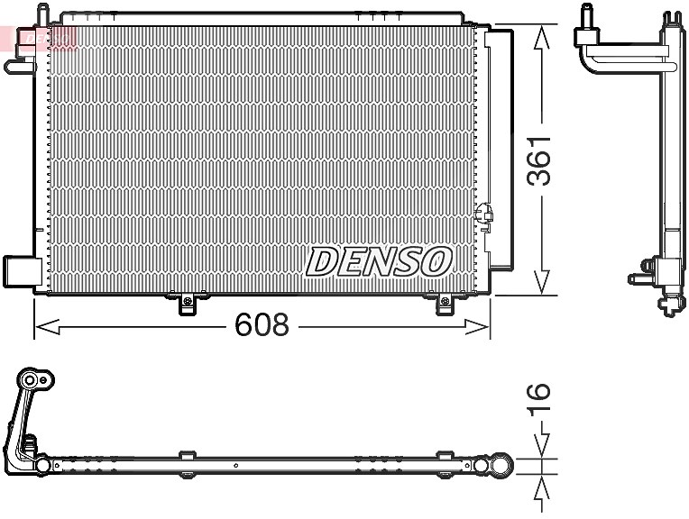 Denso Kondensator, Klimaanlage [Hersteller-Nr. DCN10041] für Ford