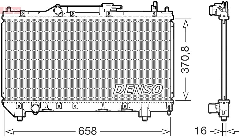 Denso Kühler, Motorkühlung [Hersteller-Nr. DRM50117] für Toyota