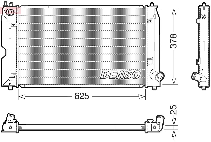 Denso Kühler, Motorkühlung [Hersteller-Nr. DRM50119] für Toyota