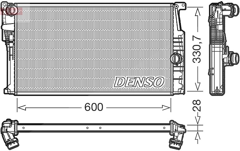Denso Kühler, Motorkühlung [Hersteller-Nr. DRM05015] für BMW