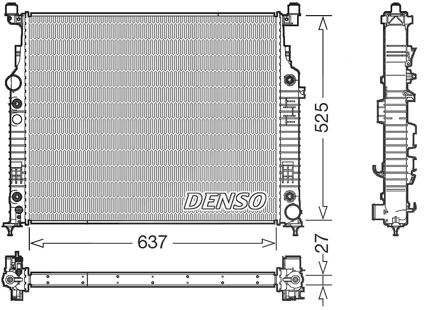 Denso Kühler, Motorkühlung [Hersteller-Nr. DRM17056] für Mercedes-Benz