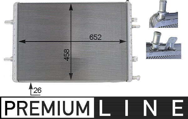 Mahle Niedertemperaturkühler, Ladeluftkühler [Hersteller-Nr. CIR3000P] für Audi