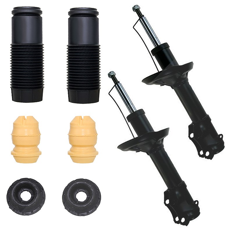 Bestprice 2x Stossdämpfer+Domlager+Staubschutz vorn Gasdruck [Hersteller-Nr. 10683197] für VW