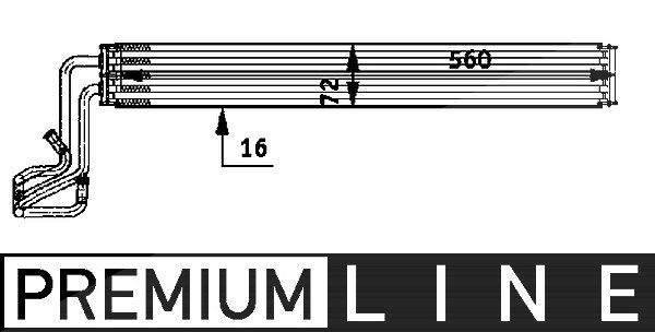 Mahle Ölkühler, Lenkung [Hersteller-Nr. CLC51000P] für Audi, VW