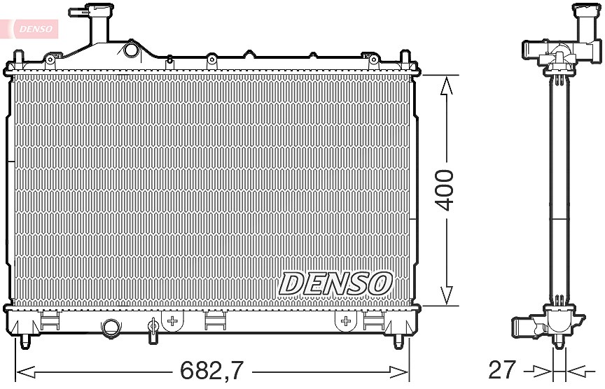 Denso Kühler, Motorkühlung [Hersteller-Nr. DRM45042] für Mitsubishi