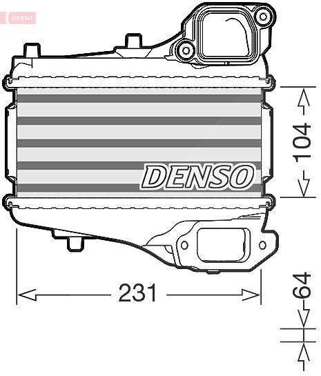 Denso Ladeluftkühler [Hersteller-Nr. DIT40001] für Honda