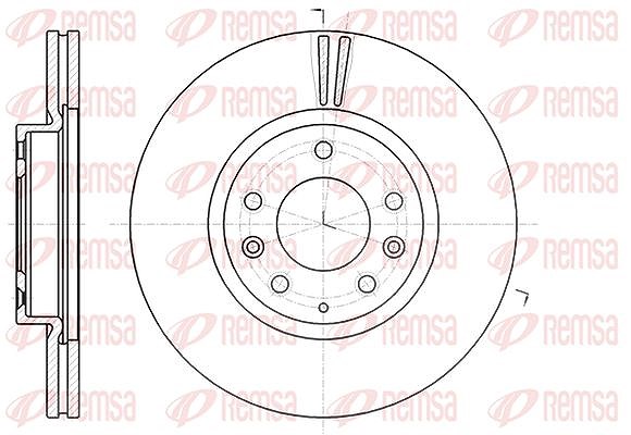 Kawe 1x Bremsscheibe [Hersteller-Nr. 6123510] für Mazda