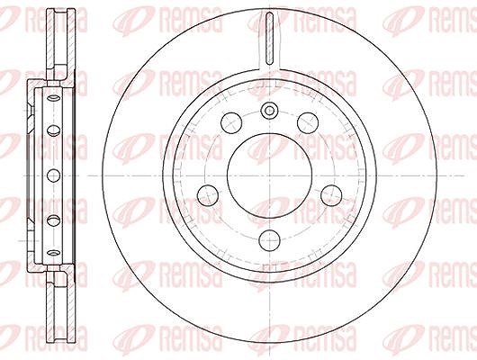 Kawe 1x Bremsscheibe [Hersteller-Nr. 664610] für Seat, Audi, Skoda, VW