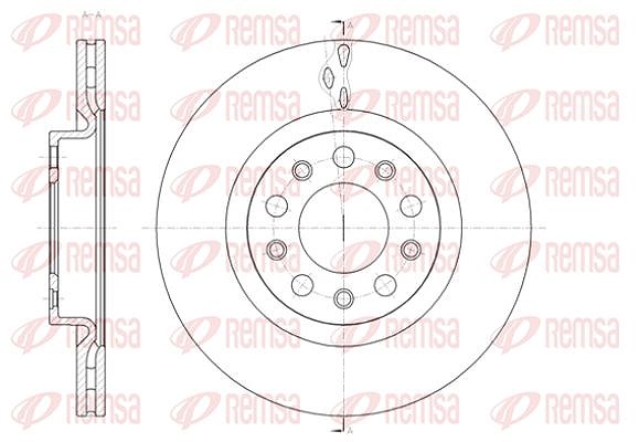 Kawe 1x Bremsscheibe [Hersteller-Nr. 6142810] für Alfa Romeo