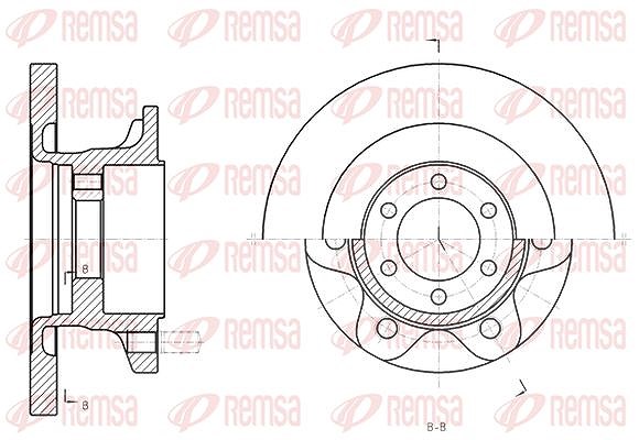 Kawe 1x Bremsscheibe [Hersteller-Nr. 6130800] für Iveco