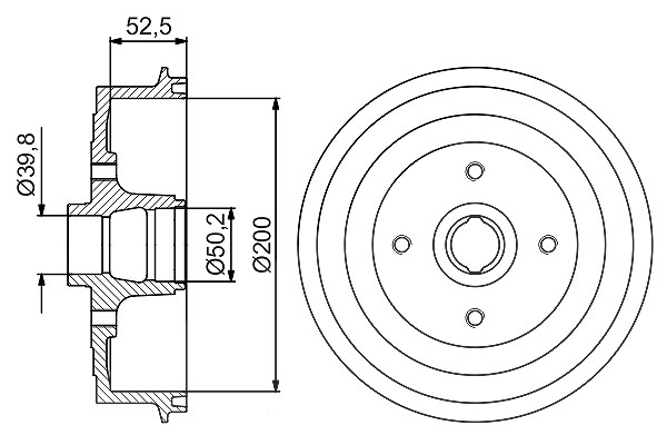 Bosch Bremstrommel [Hersteller-Nr. 0986477217] für Chevrolet, Daewoo