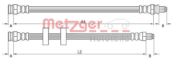 Metzger Autoteile Bremsschlauch [Hersteller-Nr. 4110995] für Smart