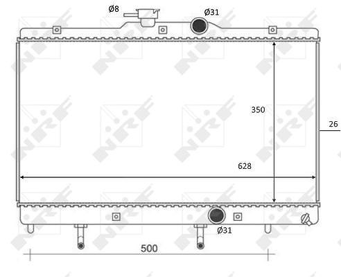 Nrf Kühler, Motorkühlung [Hersteller-Nr. 59078] für Toyota