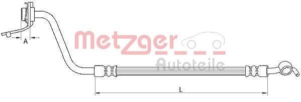 Metzger Autoteile Bremsschlauch [Hersteller-Nr. 4111056] für Hyundai