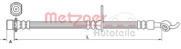 Metzger Autoteile Bremsschlauch [Hersteller-Nr. 4110986] für Toyota