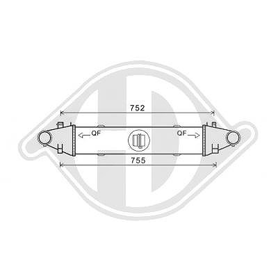 Diederichs Ladeluftkühler [Hersteller-Nr. DCA1087] für Mercedes-Benz