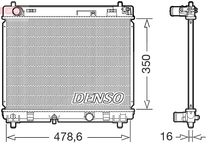 Denso Kühler, Motorkühlung [Hersteller-Nr. DRM50104] für Toyota