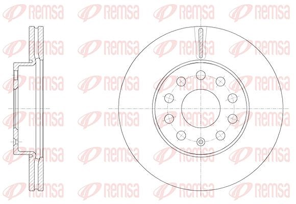 Kawe 1x Bremsscheibe [Hersteller-Nr. 6158610] für VW, Seat, Audi, Skoda