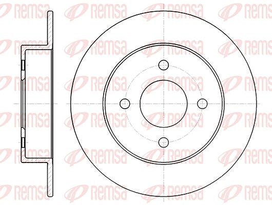 Kawe 1x Bremsscheibe [Hersteller-Nr. 6135300] für Nissan