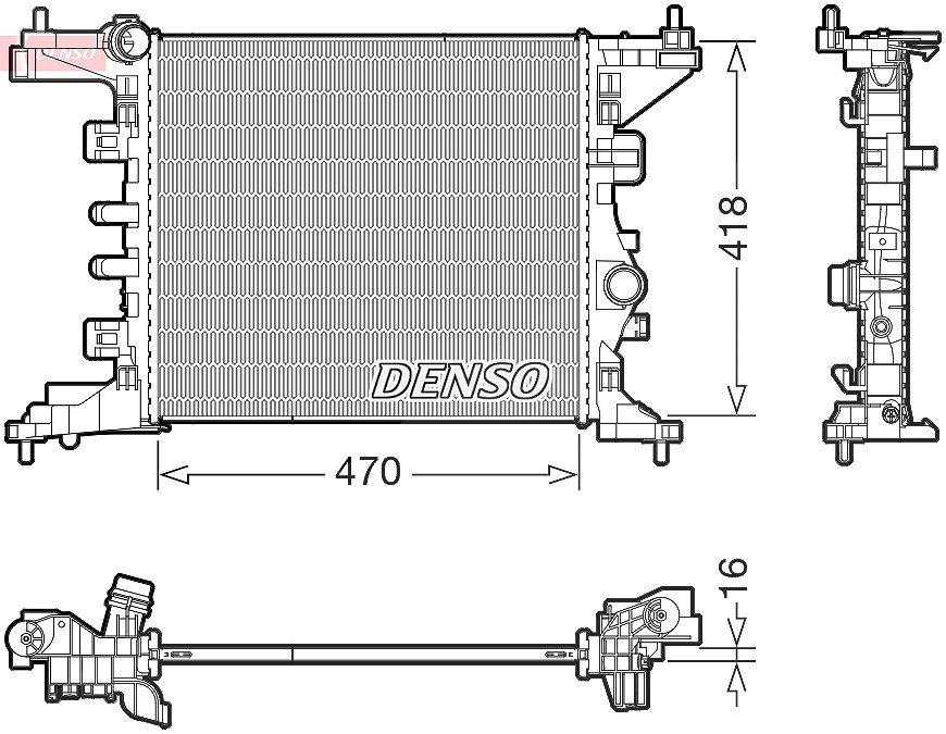 Denso Kühler Größe 38.0 Drm20121 - Bild 7