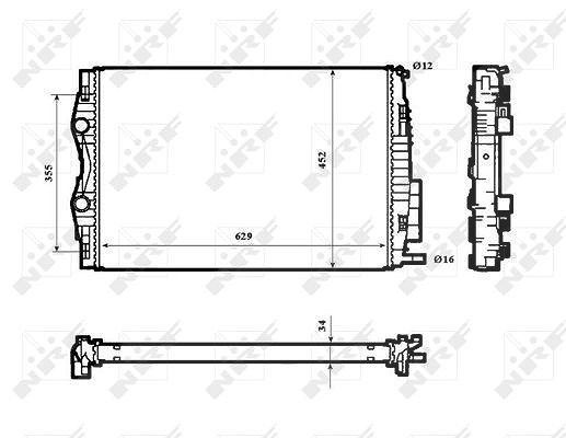 Nrf Kühler, Motorkühlung [Hersteller-Nr. 53843] für Renault