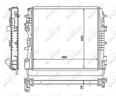 Nrf Kühler, Motorkühlung [Hersteller-Nr. 53938] für Renault