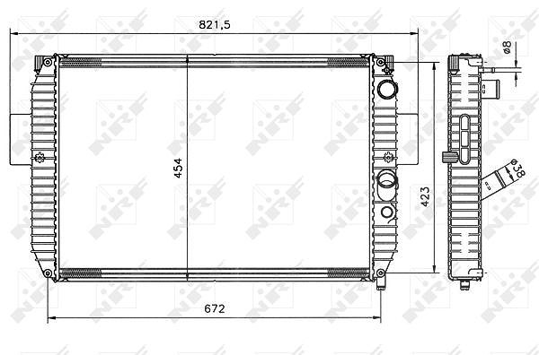 Nrf Kühler, Motorkühlung [Hersteller-Nr. 51564] für Iveco