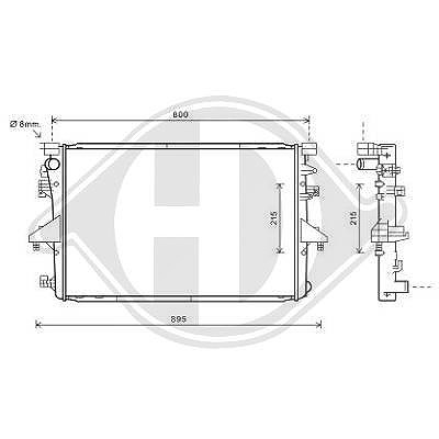 Diederichs Kühler, Motorkühlung [Hersteller-Nr. DCM3466] für VW