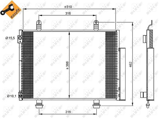 Nrf Kondensator, Klimaanlage [Hersteller-Nr. 35944] für Suzuki