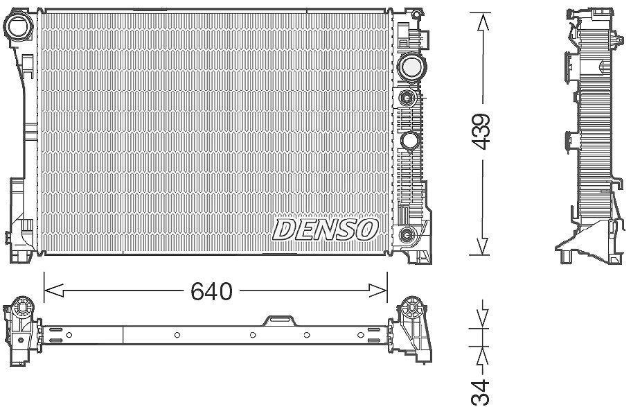 Denso Kühler, Motorkühlung [Hersteller-Nr. DRM17048] für Mercedes-Benz
