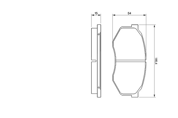 Bosch Bremsbelagsatz, Scheibenbremse [Hersteller-Nr. 0986493180] für Mazda