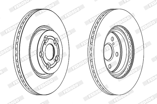 Ferodo Bremsscheibe [Hersteller-Nr. DDF1315C] für Toyota