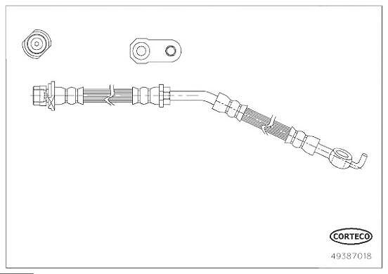 Corteco Bremsschlauch [Hersteller-Nr. 49387018] für Toyota