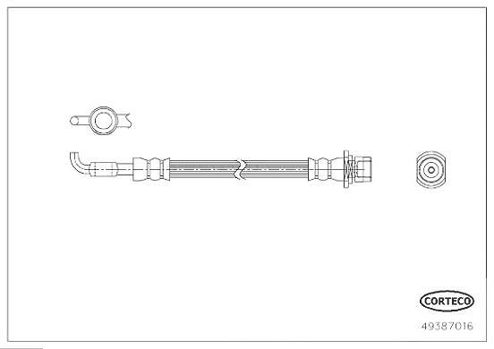 Corteco Bremsschlauch [Hersteller-Nr. 49387016] für Toyota