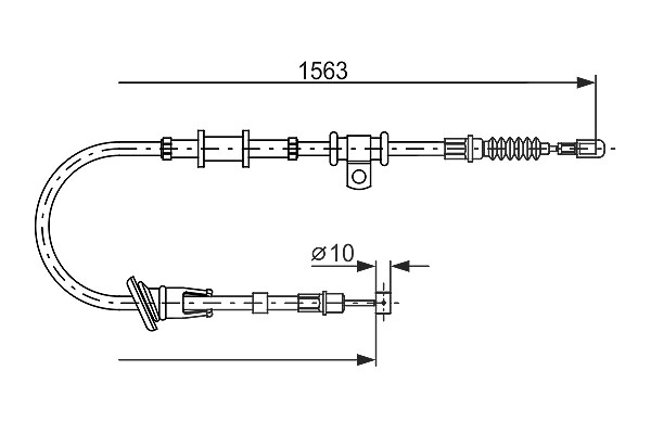 Bosch Seilzug, Feststellbremse [Hersteller-Nr. 1987482064] für Mitsubishi