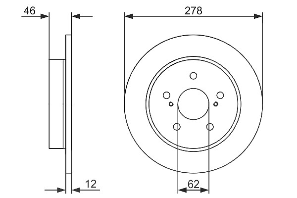 Bosch Bremsscheibe [Hersteller-Nr. 0986479752] für Suzuki
