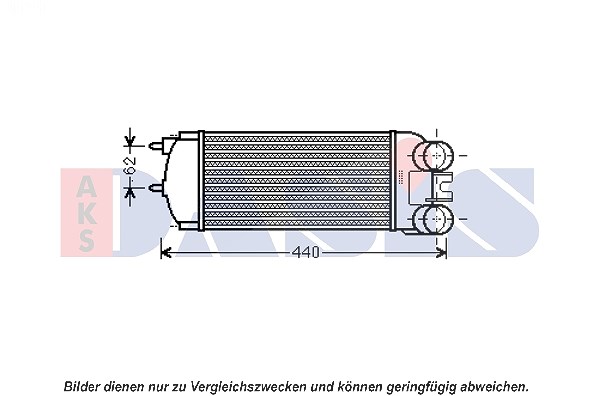 Aks Dasis Ladeluftkühler [Hersteller-Nr. 067006N] für Citroën, Peugeot