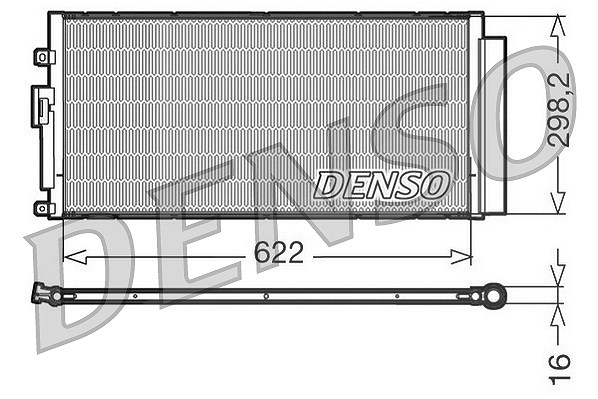 Denso Kondensator, Klimaanlage [Hersteller-Nr. DCN09046] für Abarth