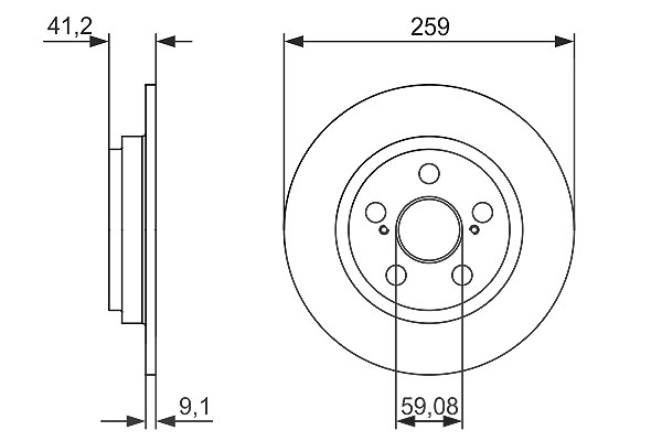 Bosch Bremsscheibe [Hersteller-Nr. 0986479766] für Toyota