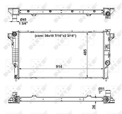 Nrf Kühler, Motorkühlung [Hersteller-Nr. 56024] für Dodge