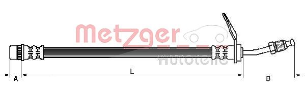 Metzger Autoteile Bremsschlauch [Hersteller-Nr. 4110211] für Opel, Renault, Nissan