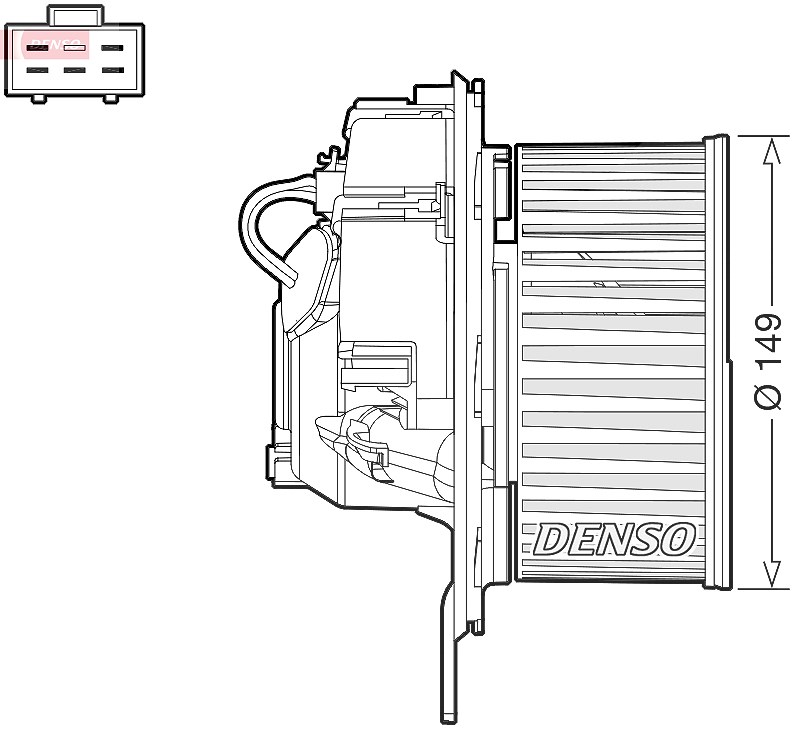 Denso Innenraumgebläse [Hersteller-Nr. DEA32005] für VW, Audi, Seat, Skoda
