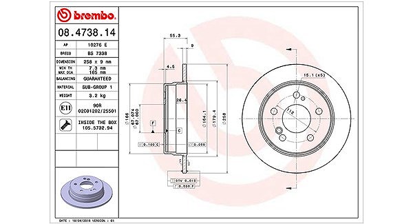 Magneti Marelli Bremsscheibe [Hersteller-Nr. 360406030900] für Mercedes-Benz