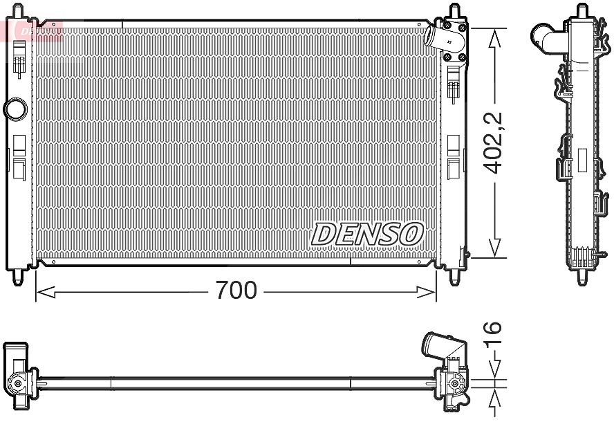 Denso Kühler, Motorkühlung [Hersteller-Nr. DRM45050] für Mitsubishi