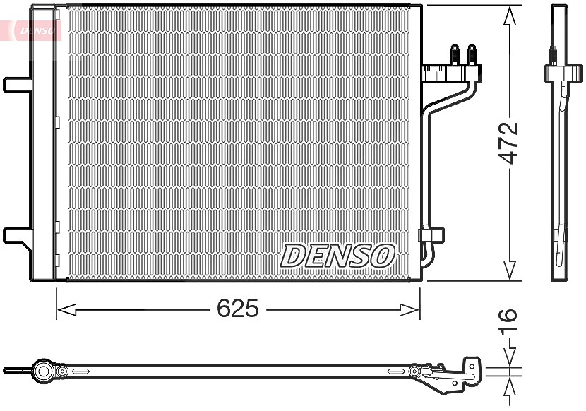 Denso Kondensator, Klimaanlage [Hersteller-Nr. DCN10047] für Ford
